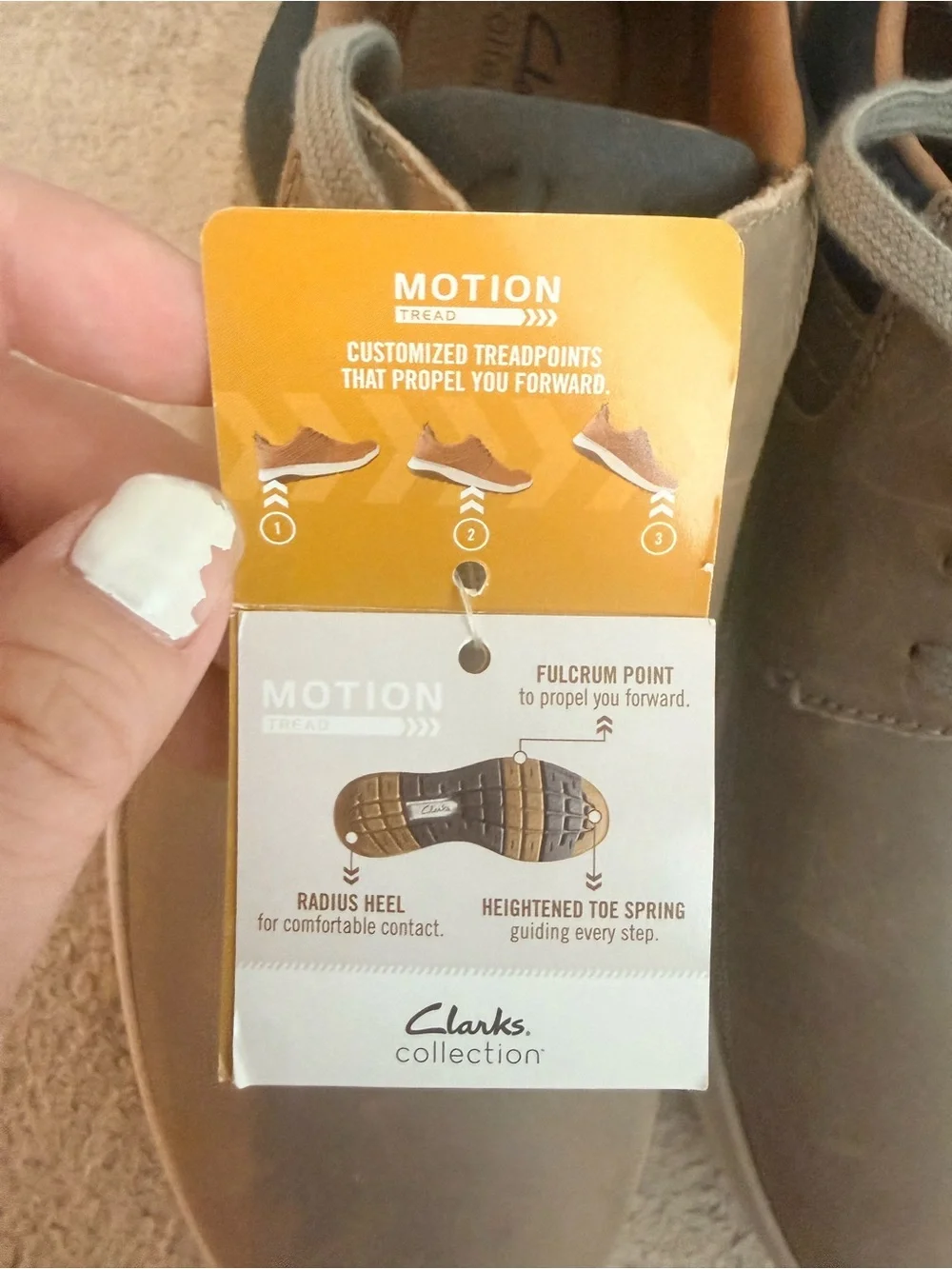 New! Clarks Men's Slip-On Casual Shoes in Taupe and Navy 7